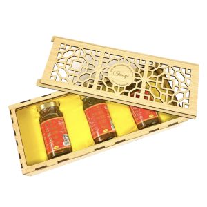 Hộp Gỗ Yến sào đỏ 420ml (3 hũ x 140ml)