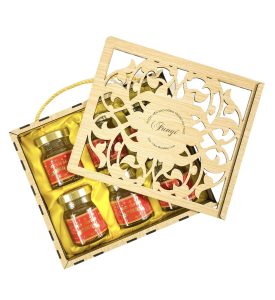 Hộp Gỗ Yến sào đỏ Mini 420ml (6 hũ x 70ml)