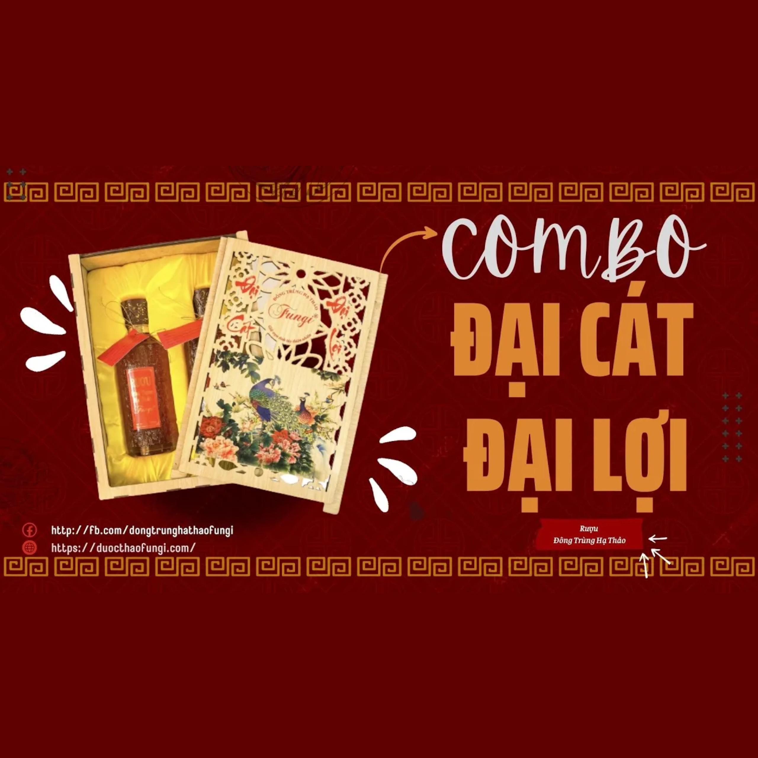 ĐẠI CÁT ĐẠI LỢI – COMBO RƯỢU ĐÔNG TRÙNG HẠ THẢO FUNGI