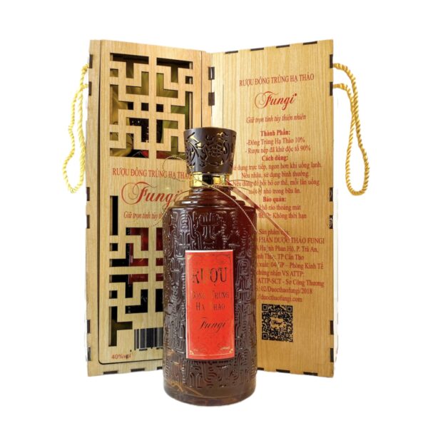 Rượu Đông Trùng Hạ Thảo Hennessy hộp gỗ